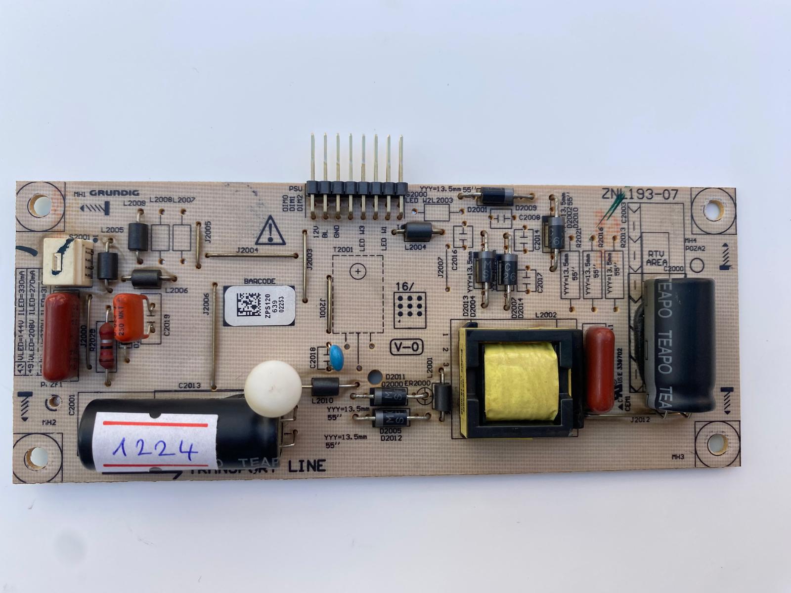 ZNL193-07 ZPS120 Arçelik Beko Led Driver Board